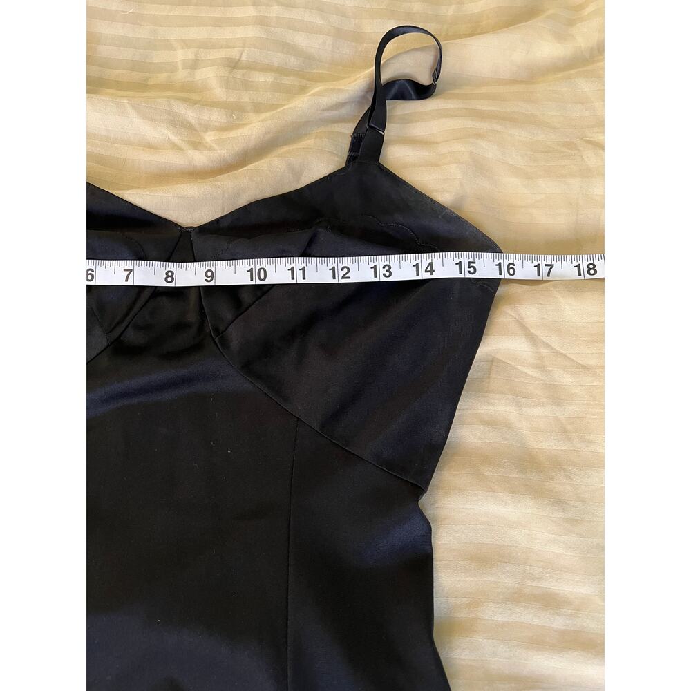 Vintage Charmode black nylon full slip dress size 32 lingerie, lounge wear - Picture 7 of 10
